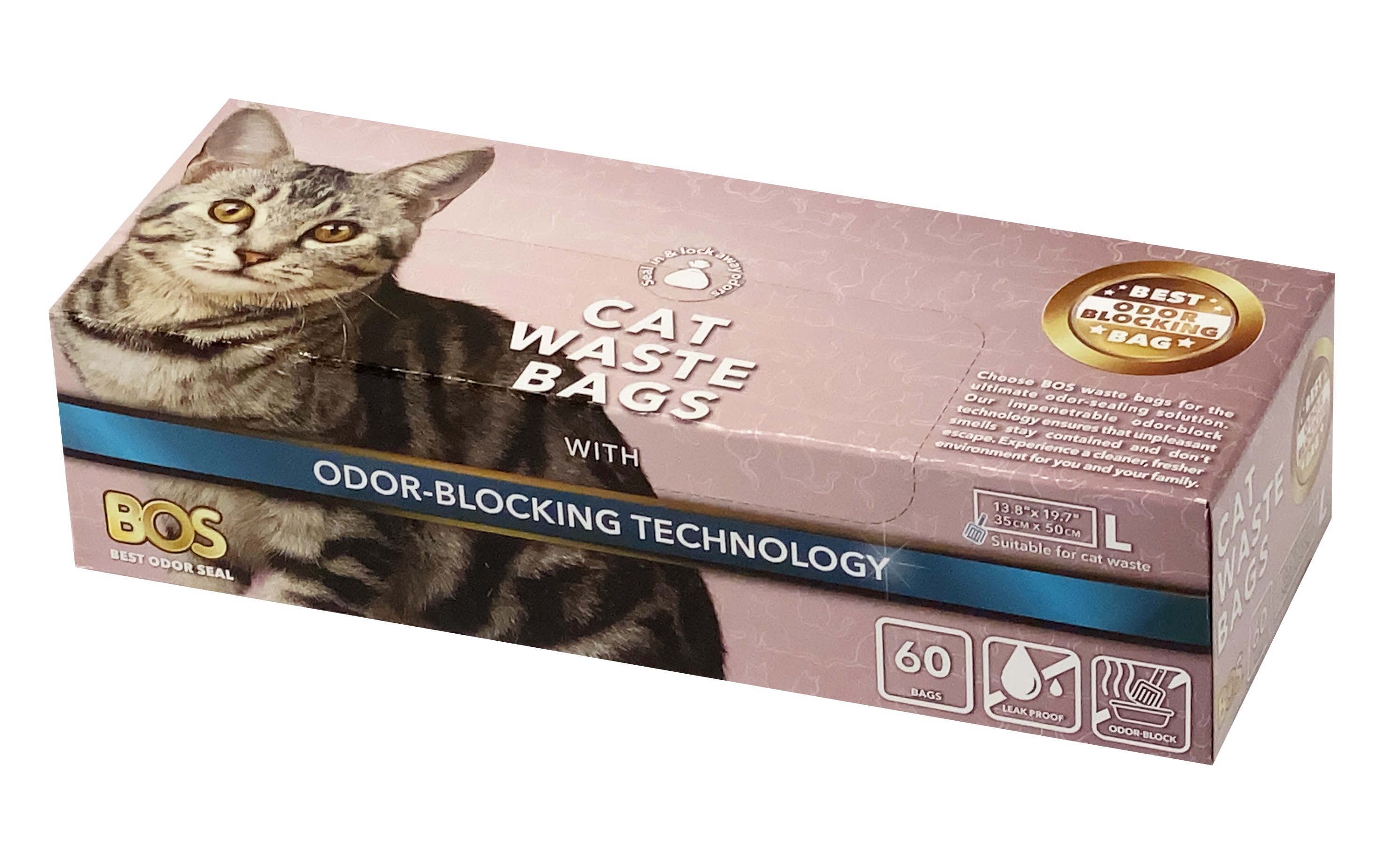 Cat waste bags - L60blue