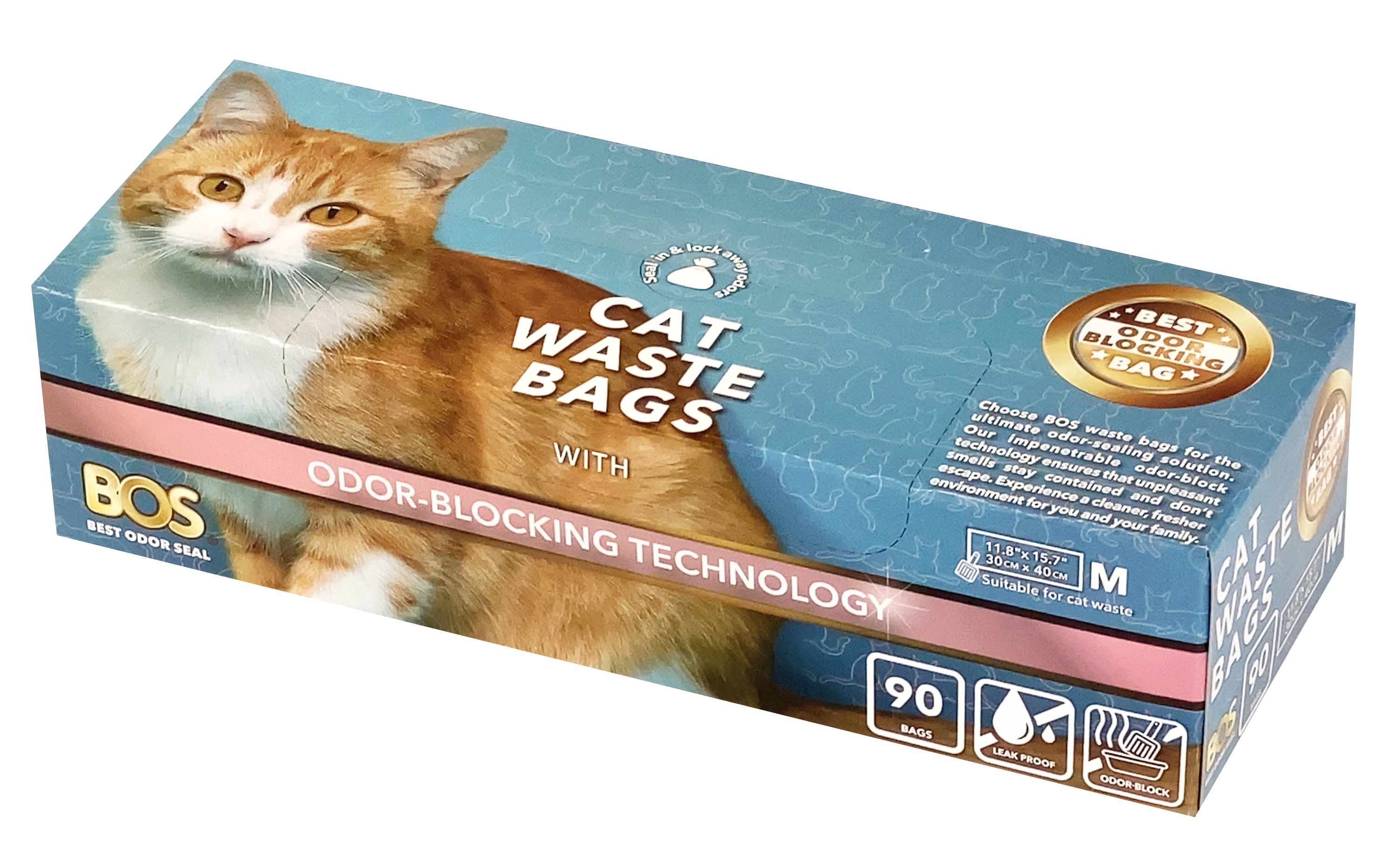 Cat waste bags - M90blue